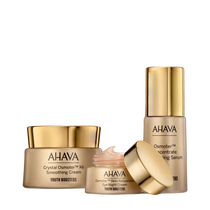 Kit básico de rutina insignia de AHAVA con minerales esenciales del Mar Muerto.
